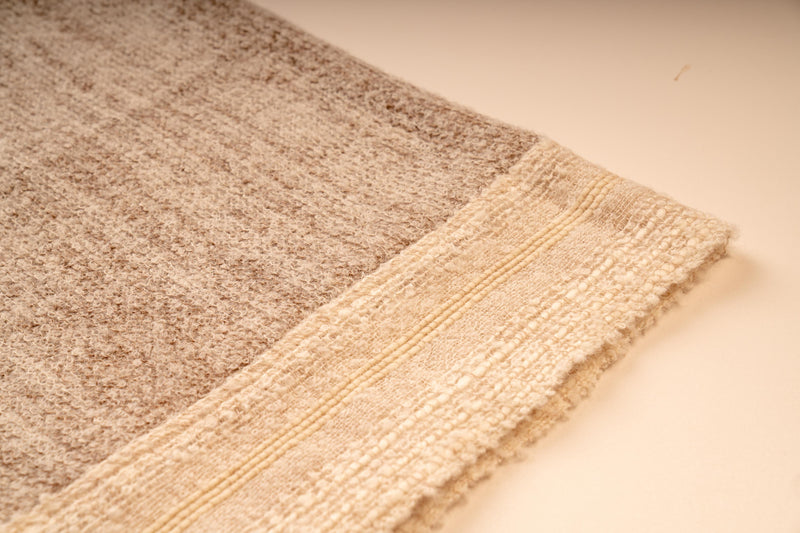 natural and camel baby alpaca shawl made in peru